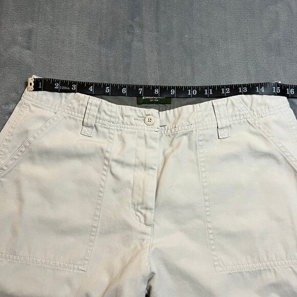 Eddie Bauer Mid Rise Cropped Straight Leg Cotton Khaki Pants Size 8 Outdoors - Picture 7 of 12